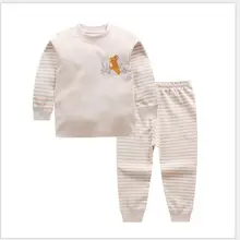 Цветной хлопковый осенний костюм для маленьких девочек