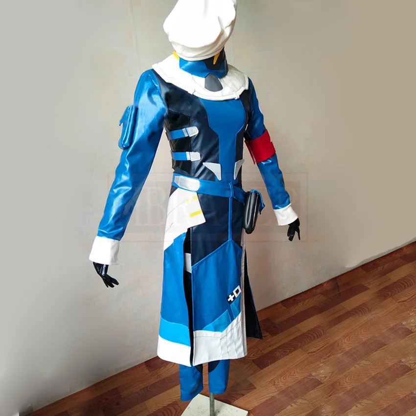

Hot Game OW Cobalt Mercy Cosplay Costume Full Set Include Hat Custom Made Any Size