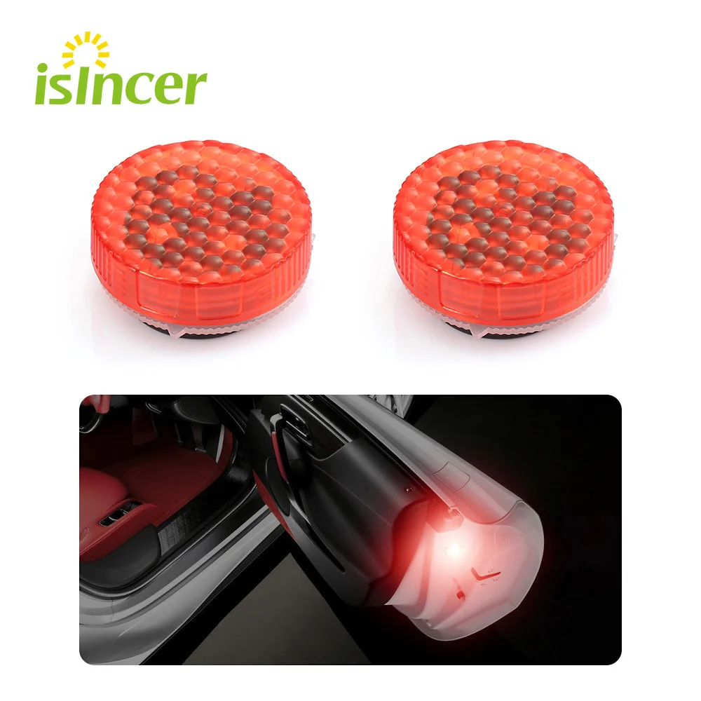 

2pcs General Car Door Opening Warning LED lamp safely Flash Light Kit Wireless Anti-collid Car Door LED Opened Warning Red Light