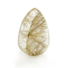 1 pçs natural genuíno ouro cabelo rutile quartzo mineral espécimes jóias fazendo decoração para casa