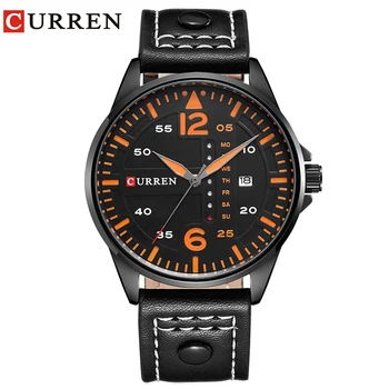 

CURREN Luxury Brand Relogio Masculino Date Leather Casual Watch Men Sports Watches Quartz Military Wrist Watch Male Clock 8224
