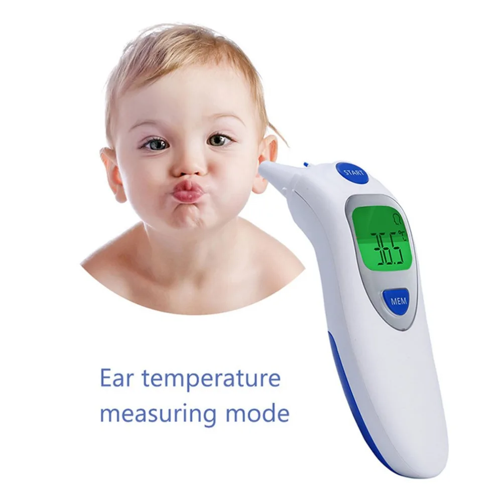 

3 IN 1 Dual Mode Medical Thermometer Professional Precision Non-contact IR Infrared LCD Digital Forehead and Ear Thermometer