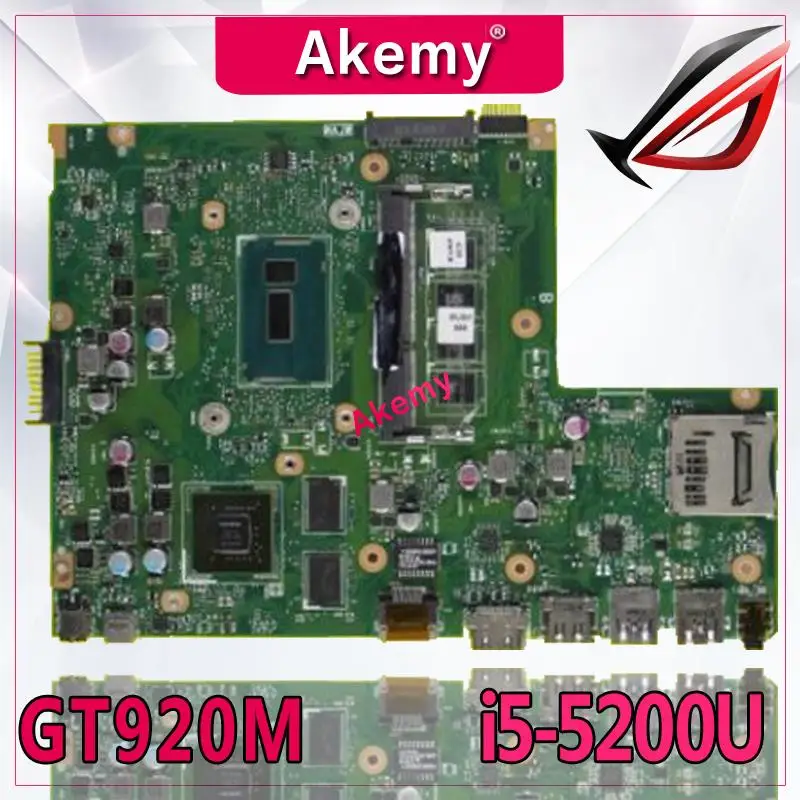 Akemy X540LJ Laptop motherboard for ASUS X540LJ X540L F540L X540 Test original mainboard I5-5200U GT920M