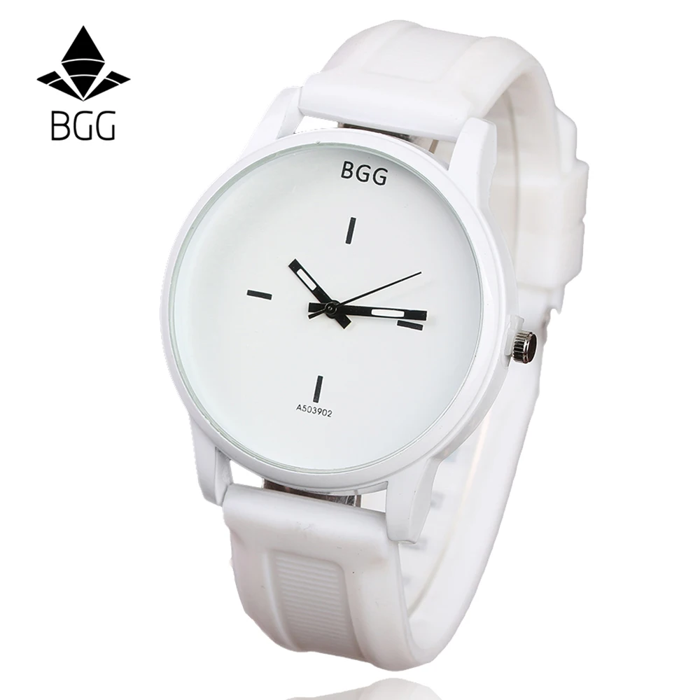 Original Soft Silicone Strap Jelly Quartz Watch Big Dial Wrist watches