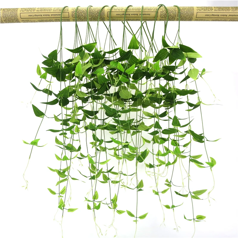 

96CM Fake Honeysuckle Leaves Artificial Green Ivy Branch Wall Hanging Plant Plastic Green Plants Home Wedding Garden Decor
