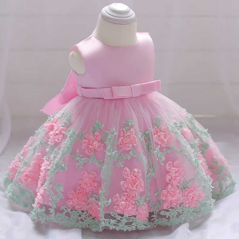 Детские платья для девочек, одежда для первого дня рождения, детская одежда принцессы, вечерние платья для маленьких девочек 3-6 месяцев