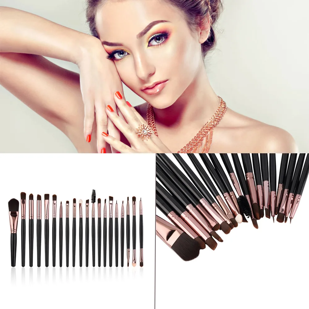 New Professional 20Pcs Cosmetic Makeup Brush Set,Foundation Eyeshadow ...