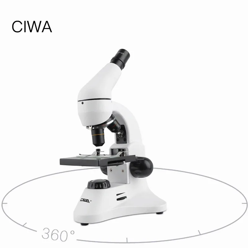 CIWA 1600X биологический Профессиональный окуляр микроскоп Студенческая Лаборатория увеличение образовательный монокулярный Объектив Микроскоп