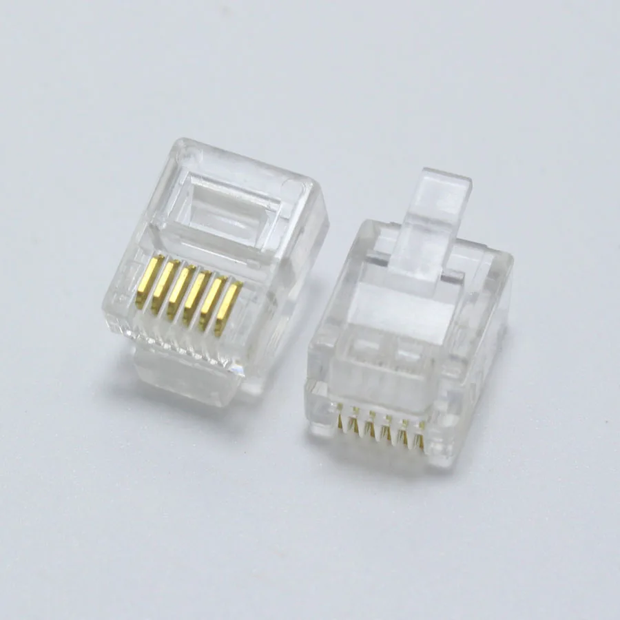 10 шт. 6Pin RJ45 разъем CAT5 CAT5e Cat6 модульный кабель Вилки разъем сети Ethernet 6P6C с украшением в виде кристаллов штекер RJ45 разъемы