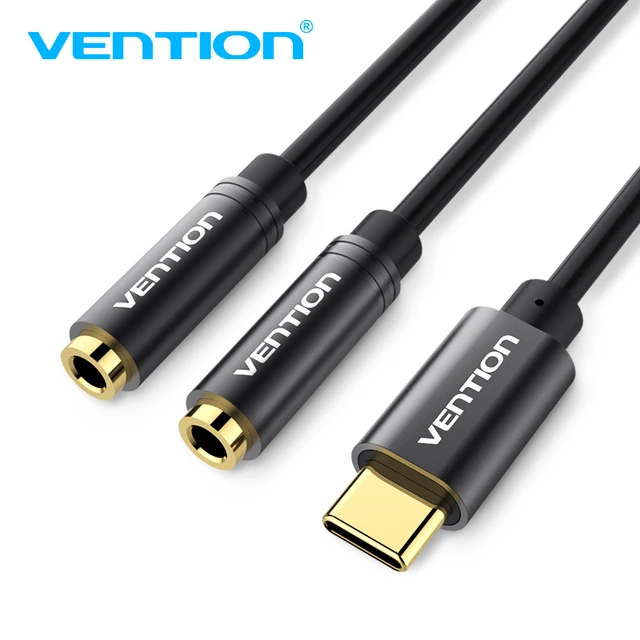 Convention Usb Type C Casque Splitter 35mm Type C à Aux Câble Audio