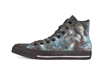 

League of Legend Ashe Ahri Casual High Top Canvas shoes sneakers For Drop shipping