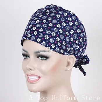 

2016 Time-limited Sale Surgical Cap Medical Caps Scrub For Women Doctors And Nurse ,100% Cotton Adjustable Length At Back B106