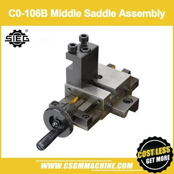 

Free Shipping!/C0-106B Middle Saddle Assembly with Tool Holder for SIEG C0 mini lathe machine/C00404 Middle Trawler Assembly