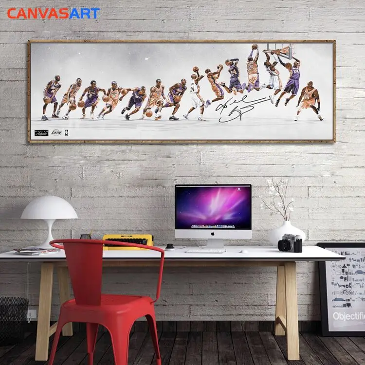 Canvas Art HD Parts Pictures Kobe Bryant Lakers Dynasty Road To Growth Wall Art 