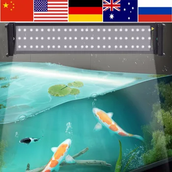 

Aquarium Fish Tank Light 72 LED Waterproof Pool Light 51CM Submersible Underwater Lights with Extendable Brackets EU Plug
