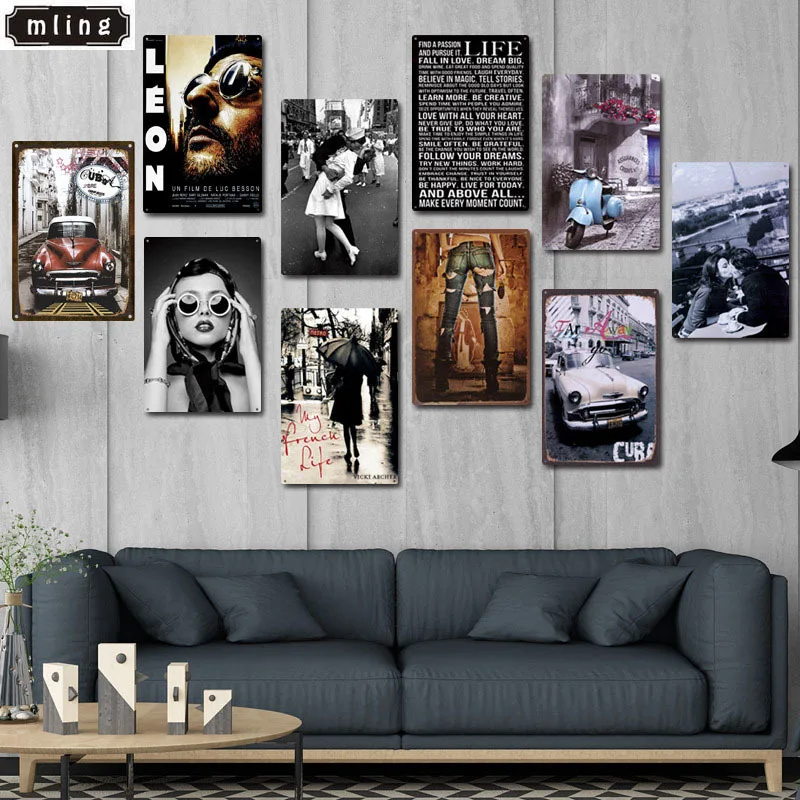 

mling 1PC Retro Nostalgic Industrial Windmill Tin Signs Painting Poster Vintage Wall Art Sticker Pub Bar Home Casino Decor