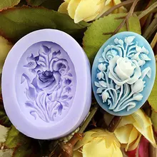 Силиконовые 3D розы плесень торт с помадной глазурью, поделки из сахара конфеты Кондитерские овальные формы украшения торта формы выпечки инструменты для детей DIY