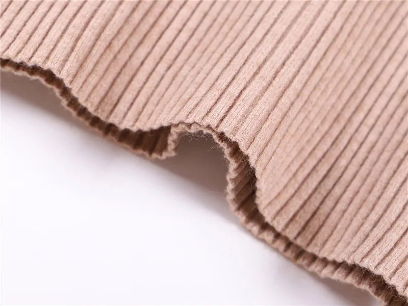 2019 Autumn Women Thick Sweater Warm Outerwear New Style Fashion Beading Sleeve Pullover Winter Slash Neck Sweater Female D215