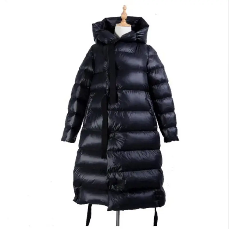 Высококачественная зимняя куртка-пуховик на 90% белом утином пуху, женская модная длинная пуховая куртка, парки, утепленная Женская водонепроницаемая теплая одежда