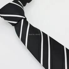 Coachella Мужские галстуки черный с белыми диагональными полосками тканый галстук, жаккардовый галстук в деловом стиле для мужчин, рубашки Свадебные