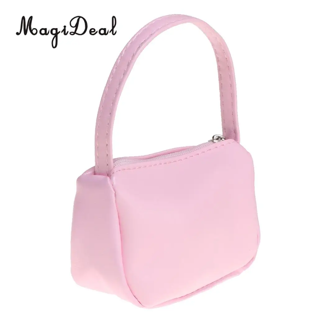 1Pc Stylish Pink Zipper Handbag Cloth Mini Bag for 18 Inch     Doll Clothing Accs