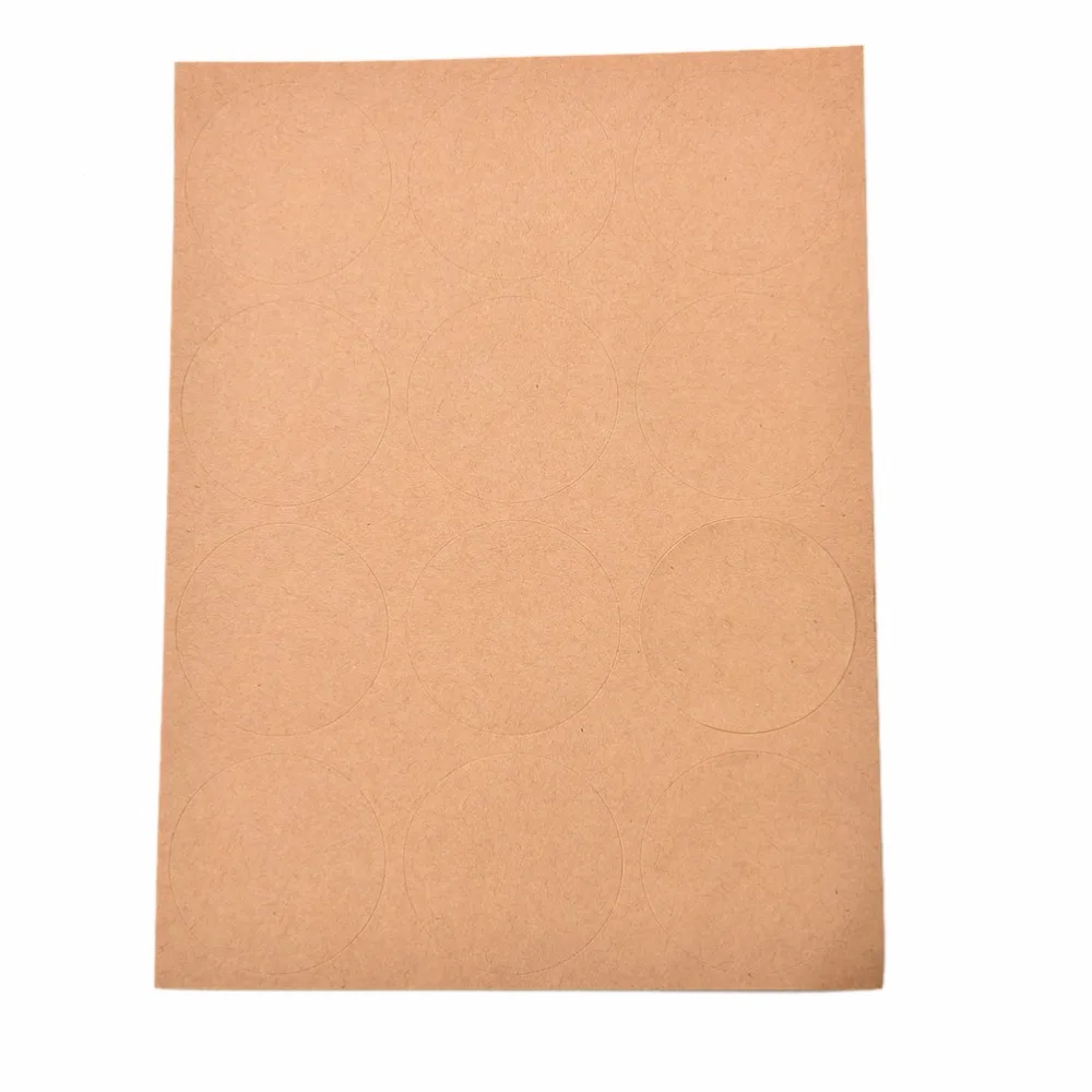 4 листа крафт бумаги волнистые круглые наклейки пустые свадебные любимые