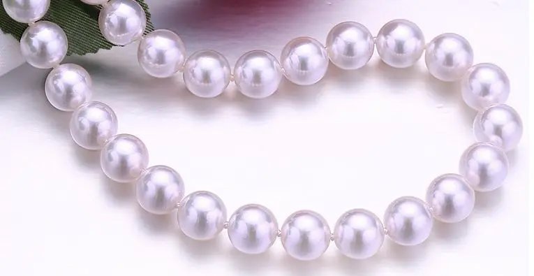 

new natural 10-11mm white south seas pearl necklace 20inch (9.13)