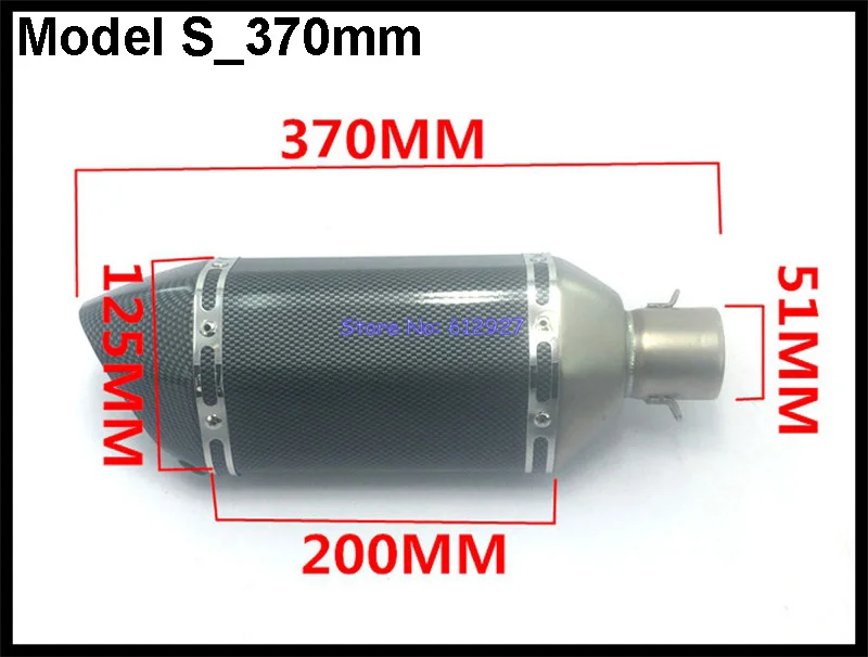 570 мм/470 мм/370 мм Универсальный 51 мм Akrapovic глушитель выхлопной трубы мотоцикла из нержавеющей стали глушитель для выхлопной трубы