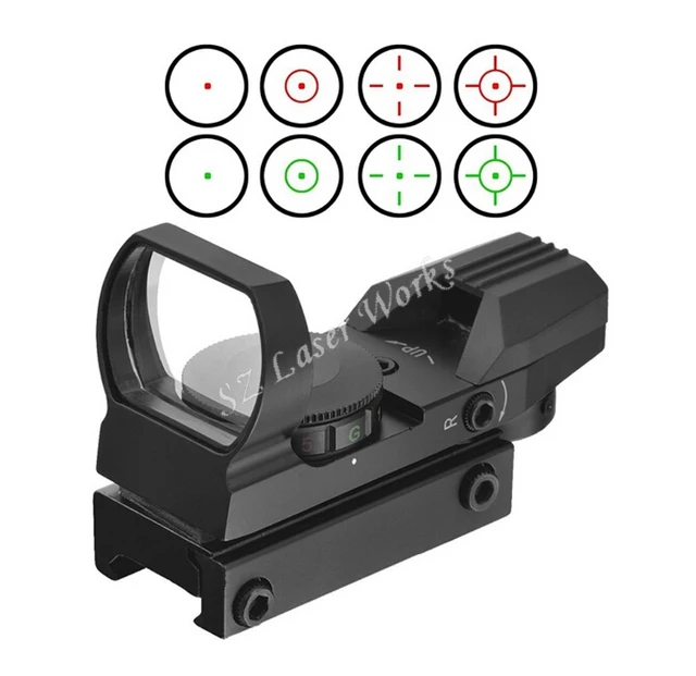 Tactical Optics 1x22 Red and green dot open reflex sight 4 types