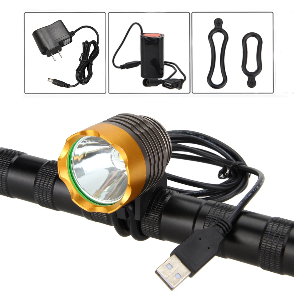 Buy Rechargeable 3000LM XML T6 LED USB Head Front Bike Light Cycling Lights