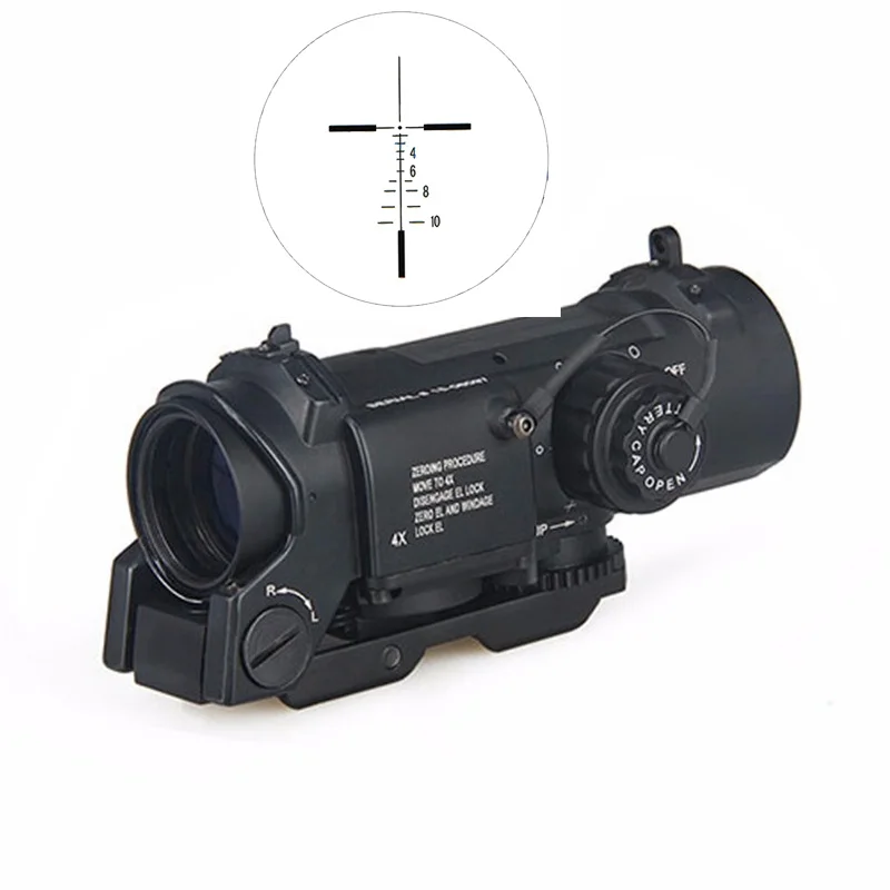 4x Tactical Airsoft Rifle Scope Optical Sight Reticle Optics Riflescope high quality M4 Hunting