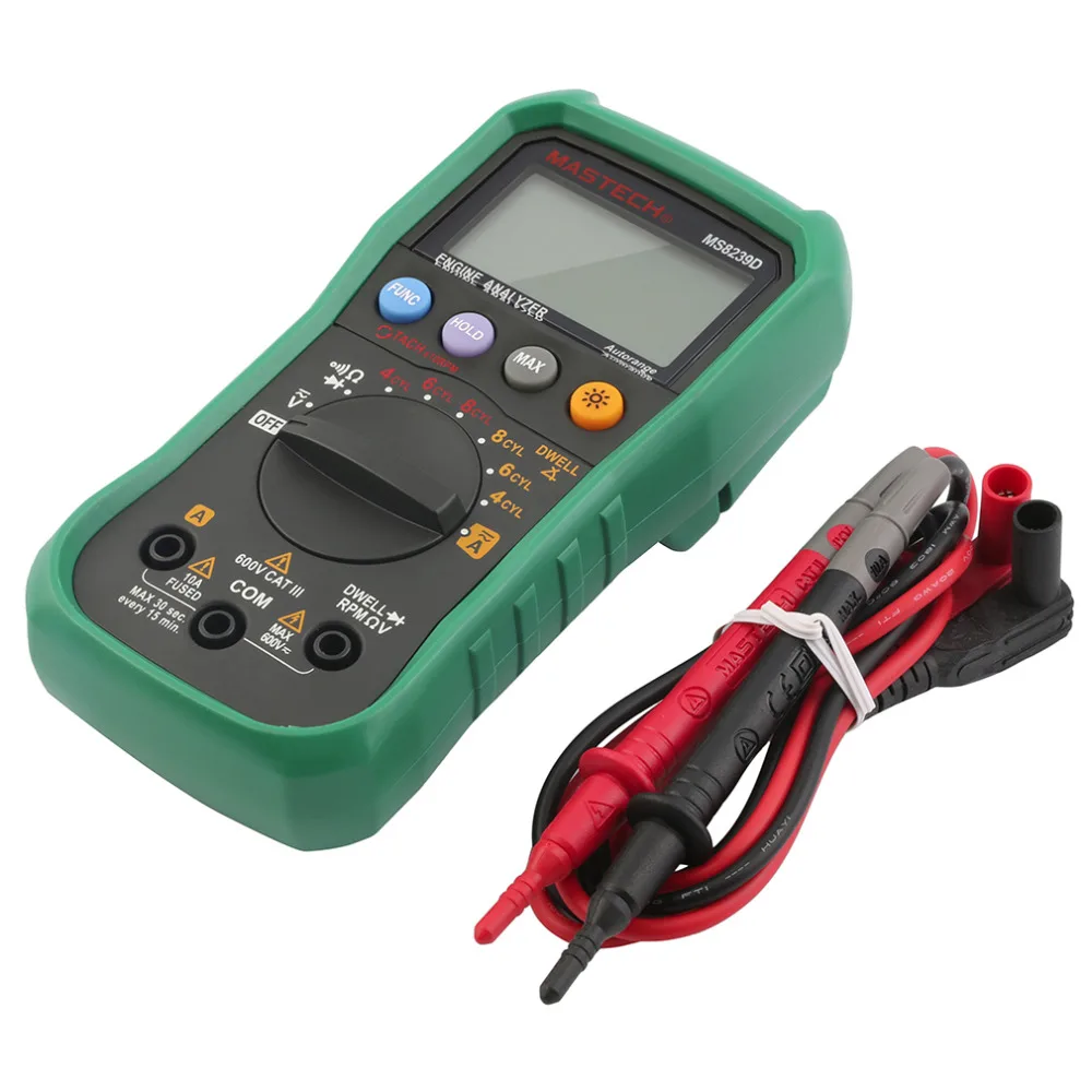 MASTECH MS8239D Digital Automotive Multimeter Engine Analyzer Hanhold