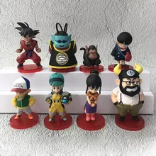 Dragon Ball 8 шт./компл. Son Goku Bulma Mini Chichi Gyumao North Kaio ПВХ фигурка модель игрушка; подарок