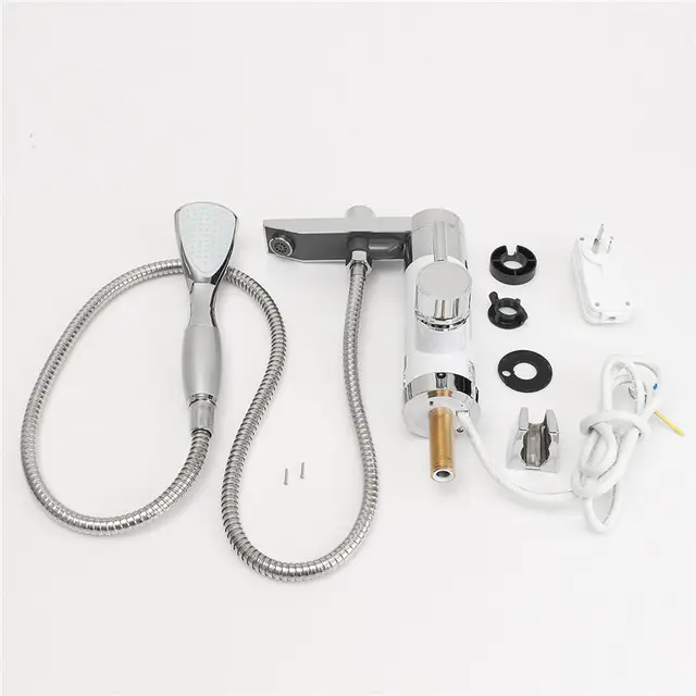 Instant Tankless 220V Electric Water Heater Faucet Cold & Hot Mixer Tap Under Water Electric Heating Kitchen Bathroom 3000W