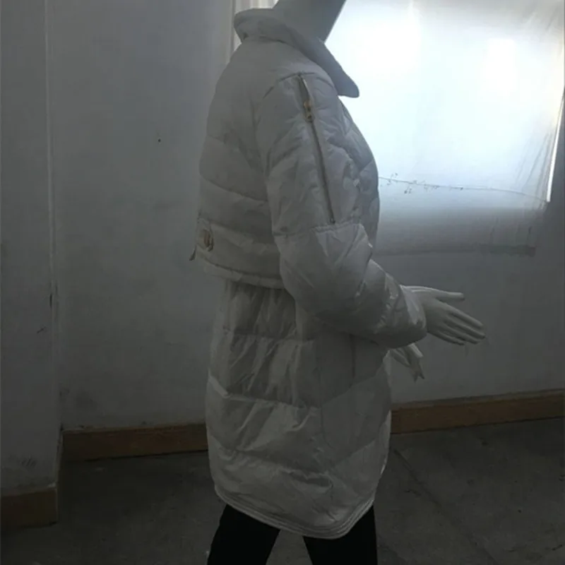 Хит, Новая зимняя Женская куртка, 90% белый утиный пух, пальто, теплые парки, Воротник из натурального меха, длинный пуховик, однотонное белое пальто, пальто
