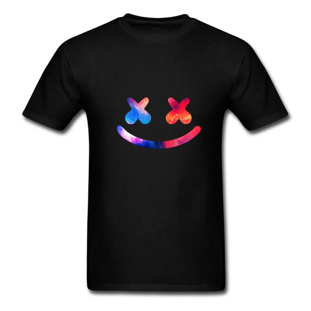 

Man T Shirt Marshmello Face Cotton Short Sleeve Crew Neck Men's Tshirt Tee Shirt Teenage 2018 High Quality T Shirts For Male