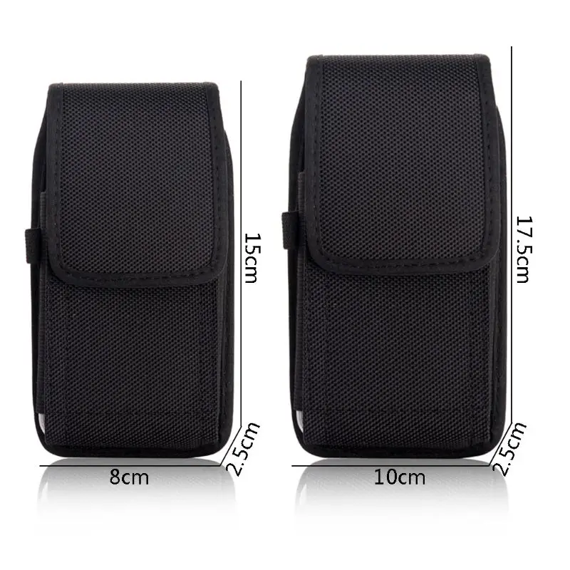 

Phone Pouch Hanging Waist Storage Bag Fanny Pack Black Classic Belt Clip Pouch Case For iPhone Waist Bag