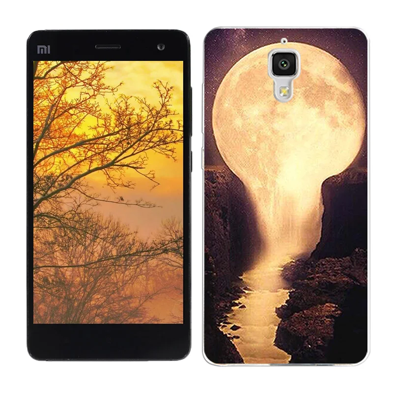 Мягкий силиконовый чехол для Xiaomi Mi4 чехлы Mi 4 Funda Beans телефона из ТПУ с рисунком M4