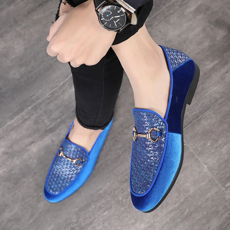 

Men summer male dress flats man slip on loafers shoes mens pleuche groom wedding zapatos de hombres personlizar zapatos C01585