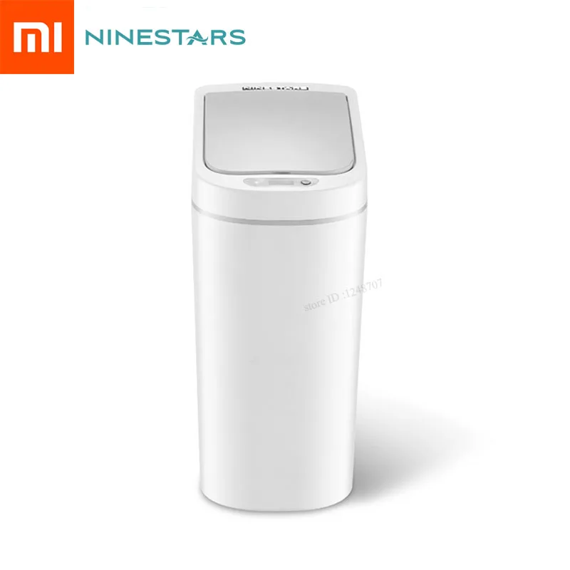 Xiaomi Mijia NINESTARS, умный мусорный бак, датчик движения, автоматическое уплотнение, светодиодный, Индукционная крышка, мусорный бак, 7 л, Ashcan Bins, Ipx3, водонепроницаемый