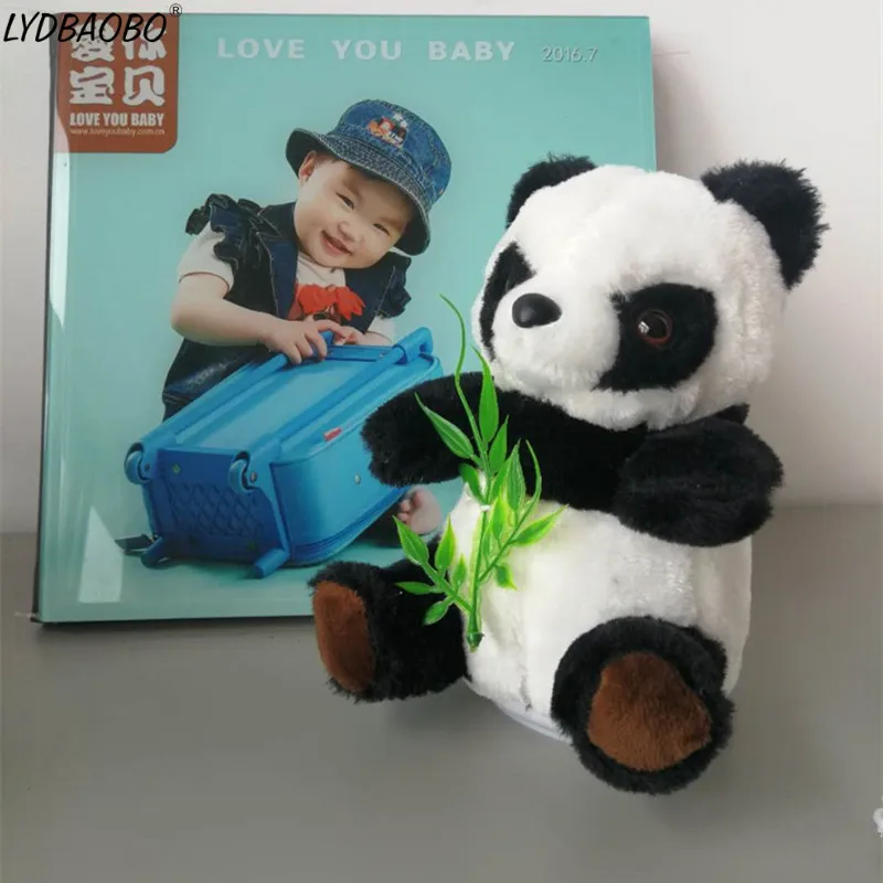 LYDBAOBO 1 шт., 18 см, говорящая панда, плюшевая игрушка для домашних животных, популярная, милая, ходячая, говорящая, записывающая звук, животные, панда, развивающая игрушка, детский подарок