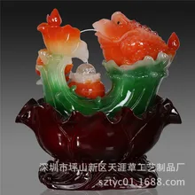 С фабрики ремесел смола украшения таунхаус от злых духов Лаки жаба украшения дома сезона