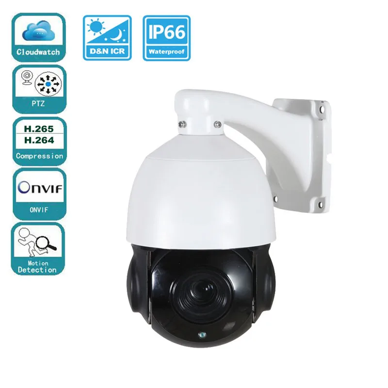 

2MP PTZ speed IP CAMERA 30X ZOOM IR security sd Card Support wiper onvif