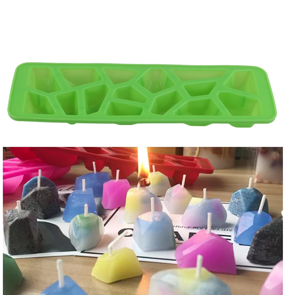 15 Cavity Gemstone Shape DIY Silicone Mold Candle Making Mold Jewelry Moulds