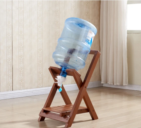 

Five colors Solid water bucket rack Drinking fountain inverted shelf Pine wood 56x33x45cm