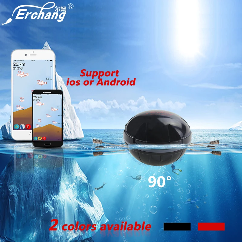 Erchang Sonar рыболокатор Professional портативный Bluetooth беспроводной 36 м/118ft глубина морской