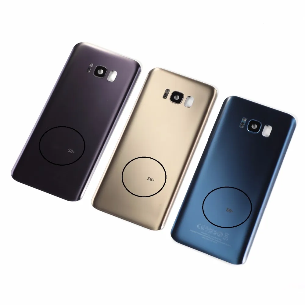 

For Samsung Galaxy S8 G950 / S8+ S8 Plus G955 Housing Glass Back Battery Cover+Camera Lens Cover+Sticker
