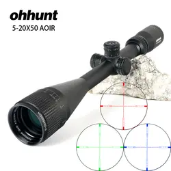 Ohhunt 5-20X50 AOIR Охота винтовочный оптический прицел половина Mil точка R/G/B светящаяся сетка башенки замок сброс полный размер прицел