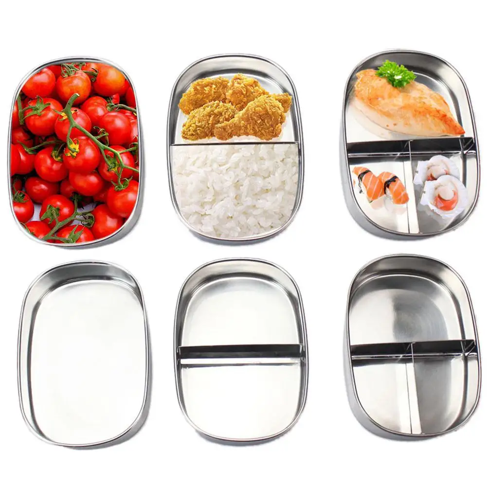 

Stainless Steel Lunch Box Food Container Bento Box Multi-design Convenient To Carry Suitable For School Picnic Camping