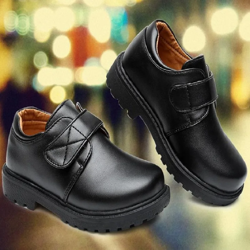 

2018 NEW NICBUY Boys and girls PU shoes. Fashion shoes for young students Childrens leather shoesT562846